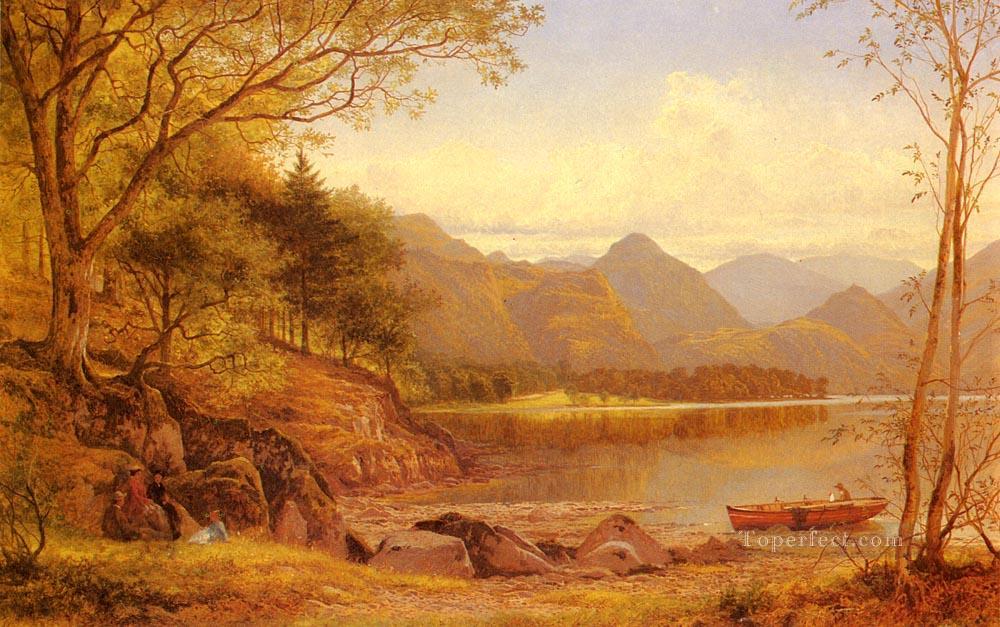 Derwentwater landscape Benjamin Williams Leader brook Oil Paintings